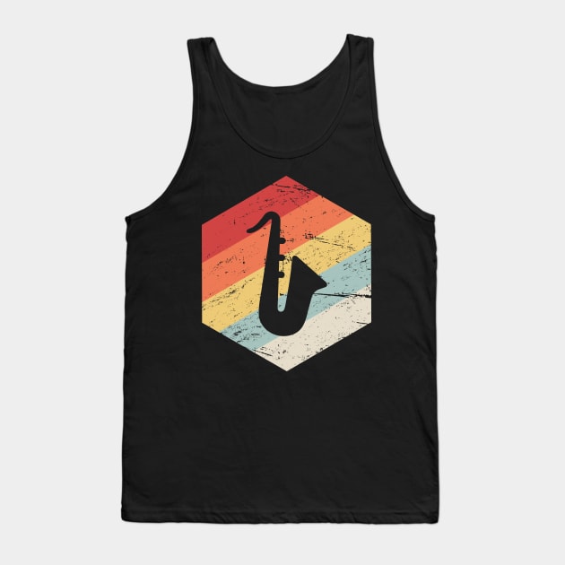 Retro Vintage Saxophone Icon Tank Top by MeatMan